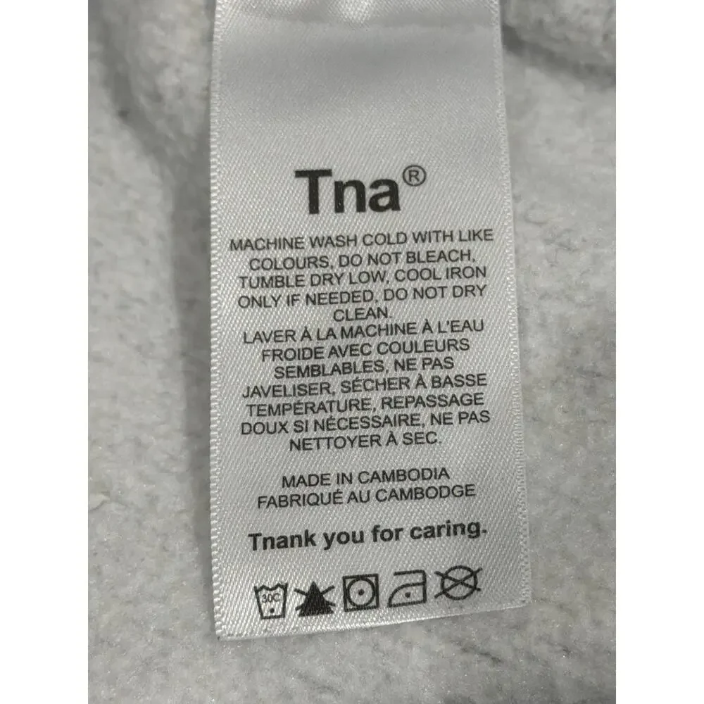 TNA Cozy Fleece Shorts Women Gray S HR Sweat Casual Lounge Streetwear Athleisure - Picture 4 of 5